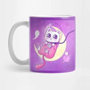 Cute cat astronaut in space Mug